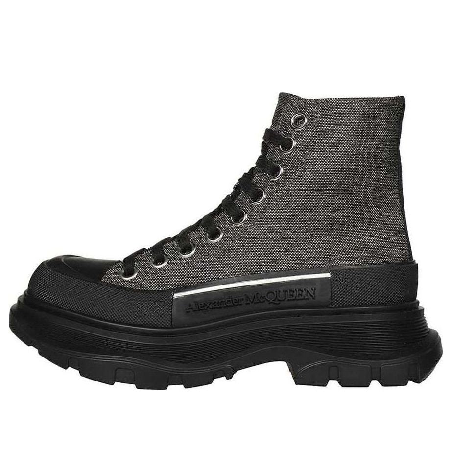 (WMNS) Alexander McQueen Tread Slick Boots 'Brown Black' 718369W4US28163 #