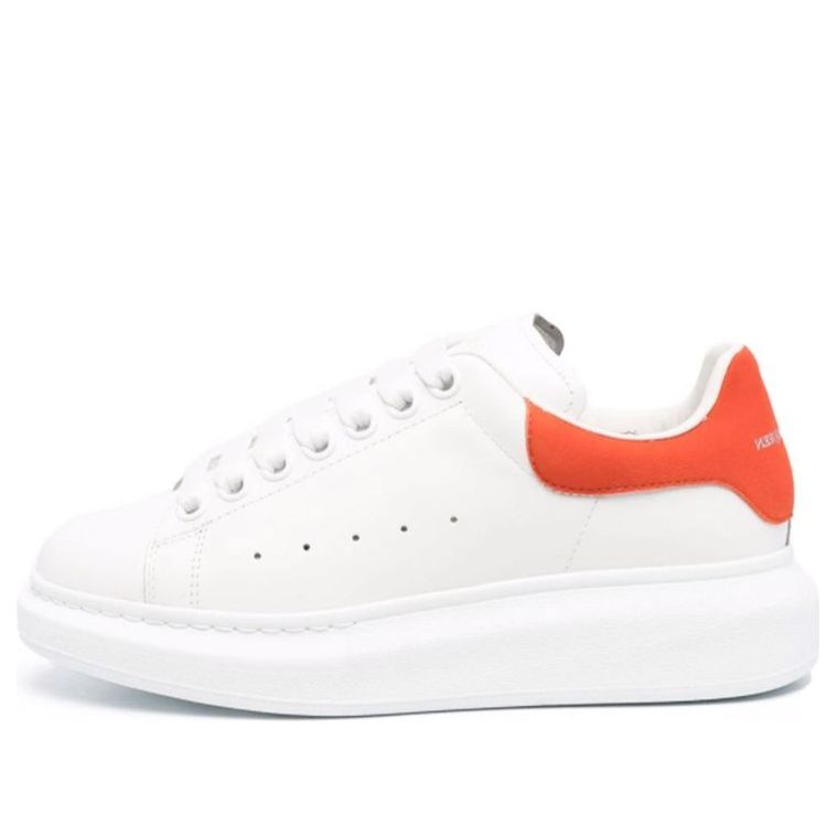 (WMNS) Alexander McQueen Oversized Sneaker 'White Orange' 553770WHGP79411 #