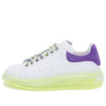 (WMNS) Alexander McQueen Neon Sole Leather Sneakers 'White Purple' 612744WIA4G9333 #