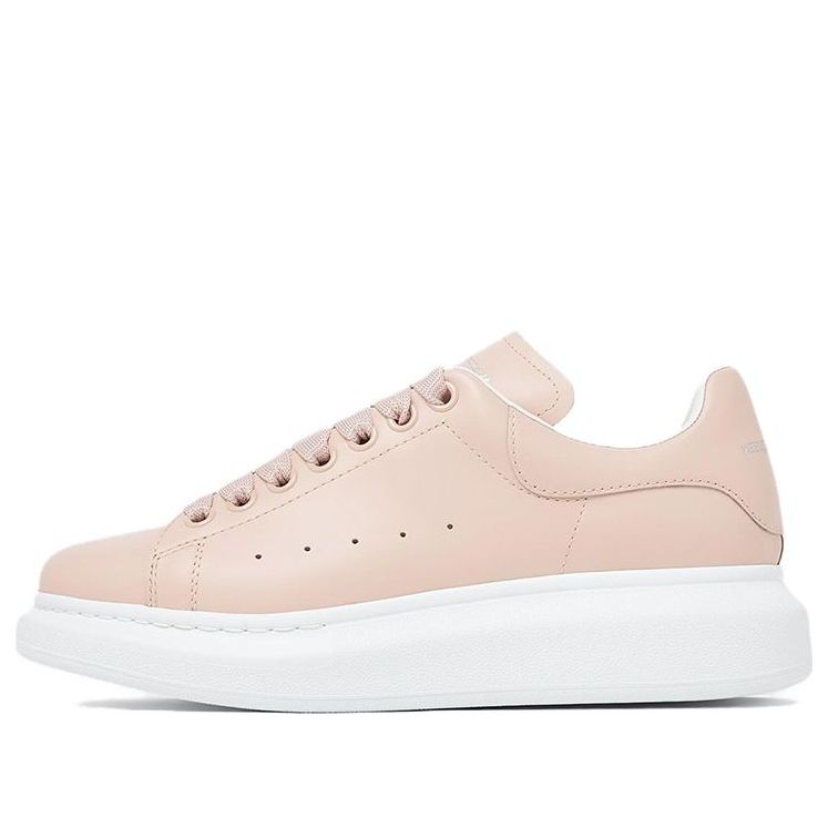 (WMNS) Alexander McQueen Oversized Larry Leather Sneakers 'Pink White' 718139WHGP56856 #