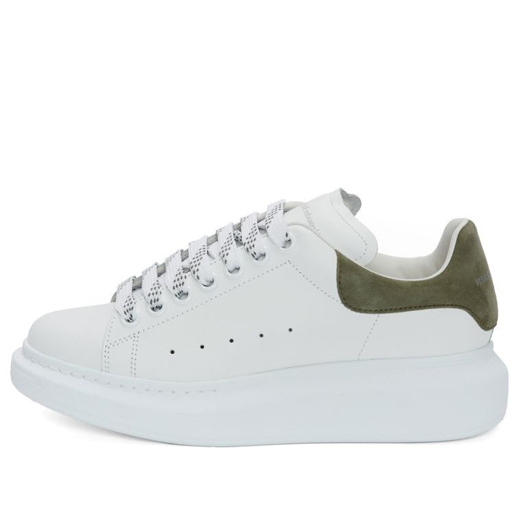 (WMNS) Alexander McQueen Oversized Sneaker 'White Khaki Green Suede' 553770WHGP79443 #
