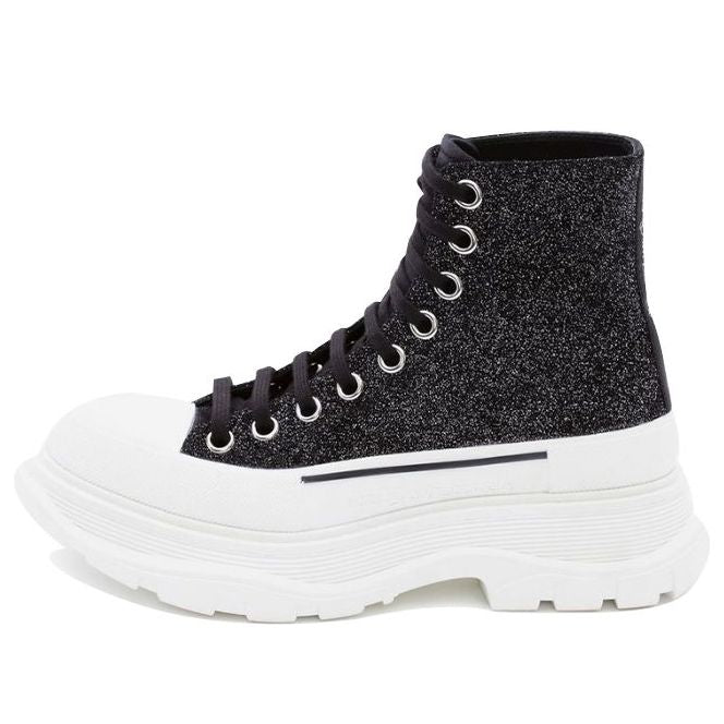 (WMNS) Alexander McQueen Tread Slick Boot 'Galaxy Black' 633900WHW571027 #