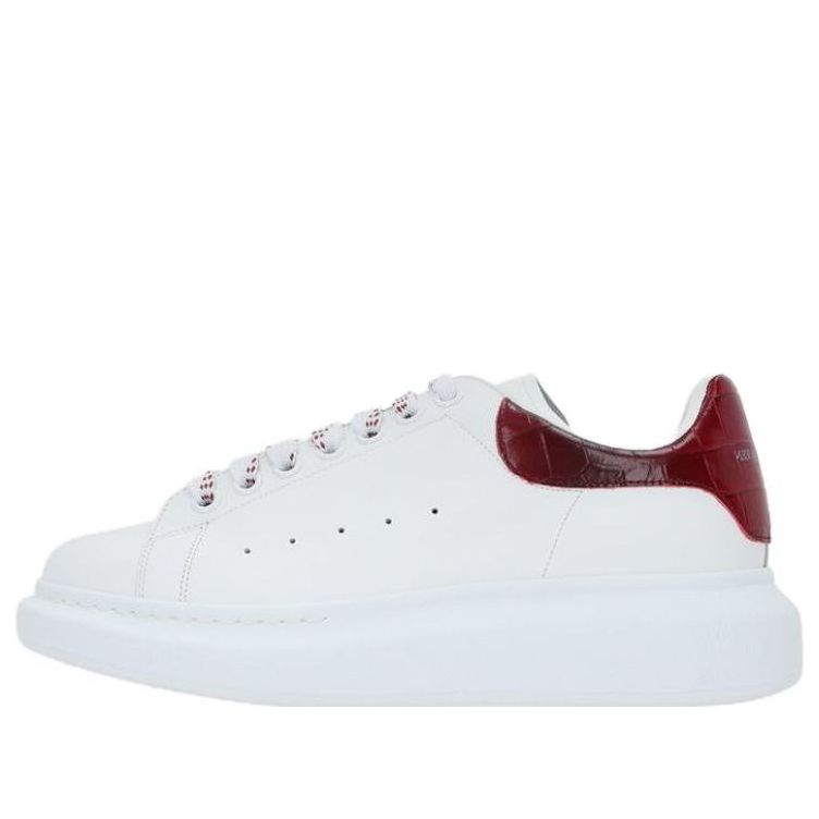 (WMNS) Alexander McQueen Oversized Sneaker 'Burgundy Crocodile' 718233WICG69088 #