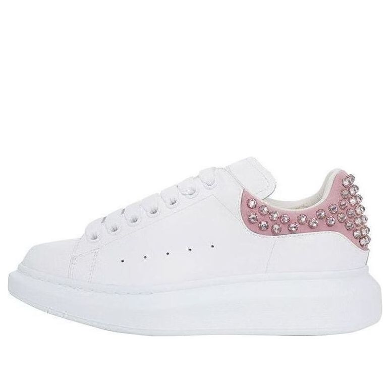 (WMNS) Alexander McQueen Sequin Oversize Shoes 'White Pink' 586393WHWKH9382 #