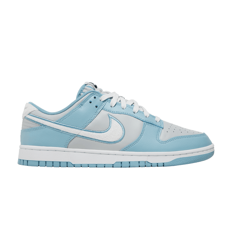 Nike Dunk Low Retro Fleece Swoosh Worn Blue